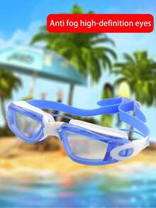 1 Set Waterproof Swimming Goggles With Ear Plugs, High Definition Anti-Fog Swimming Goggles For Pool Swimming, Small Size Swim Goggles For Men And Women - A - View 11