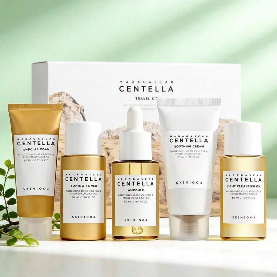 [SKIN104 Official Shop] Madagascar Centella Travel Kit - Moisturizing Gentle Skincare Kit For Deep Cleansing, Foam, Soothing Cream - Bộ - Xem 1
