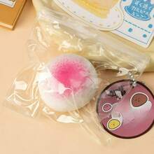 1 pièce Jouet squishy réaliste de nourriture, soulagement du stress tactile, jouet à presser, décoration de bureau, cadeau idéal pour Noël, Halloween et les fêtes - multicolore - Voir 6