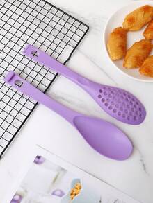 1pc 2-In-1 Plastic Food Tong Strainer, Detachable For Dual Use In Kitchen, Drain Noodles, Grill Steak, Salad, High Heat Resistant, Easy To Clean & Store - Multicolor - View 10