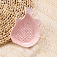 1pc Ceramic Grinding Mortar, Suitable For Grinding Ginger, Garlic, Cheese And Vegetables, Manual Kitchen Tool, Available In Fish Shape And Rectangular Mortar, Compact And Easy To Clean, Suitable For Home And Outdoor Use - Multicolor - View 4