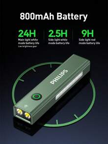 PHILIPS 1个飞利浦SFL6257GR多功能迷你手电筒，主灯和副灯（白/红/蓝），后置磁吸底座，铝合金外壳 - SFL6257GR - 查看 9