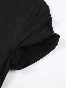 Women T-Shirts - [Black] - View 3