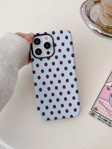 Ốp điện thoại màu xanh chấm bi Mocha, tương thích với iPhone 17/16/15/14/13/12/11 Pro Max - Màu xanh lam - Xem 2