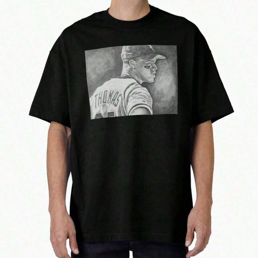 100% Cotton T-Shirt With "Los Angeles In The Center Of All Eyes" Print, Unisex Los Angeles Team Model, Vintage Pattern Print T-Shirt, High Quality Cotton Shirt - 黑色9 - 查看 1