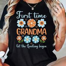 Printed T-Shirt For Men And Women - 黑色 - 查看 1