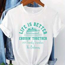 Camisetas Modernas Minimalistas con Imágenes Personalizadas para Familia o Grupo, Estilo Casual para el Día a Día - Blanco - Ver 1