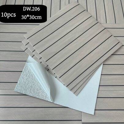 10 tấm/gói Giấy dán tường kẻ sọc 3D dày dặn, tự dính, có thể tháo rời không gây hư hại, họa tiết vân gỗ cổ điển, thích hợp làm phông nền TV, phòng ngủ, hành lang, phông nền sofa, dễ sử dụng, có thể hoàn thành dễ dàng bởi một người, lý tưởng cho các dự án DIY.