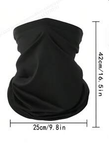 1pc Summer Straight-Cut Ice Silk Quick-Dry Balaclava Hat, Unisex Outdoor Sun Protection Neck Gaiter Face Mask, Suitable For Cycling, Driving, Fishing, Sports, Outdoor Activities, Also Can Be Given As A Small Gift - Black - View 4