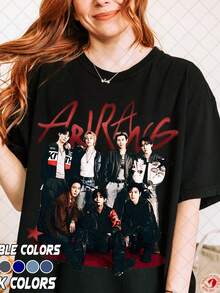 Camiseta   Idol World Tour 2026, Regalo para Mujer y Hombre, Camiseta Unisex, Holgada, Casual y Versátil - Negro - Ver 8