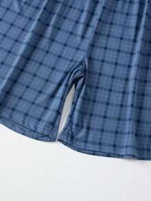 2 piezas de pijama de verano para hombre, de manga corta y ligero - top de manga corta y pantalones cortos, conjunto de ropa informal de estar en casa de manga corta para hombres - Celeste - Ver 5