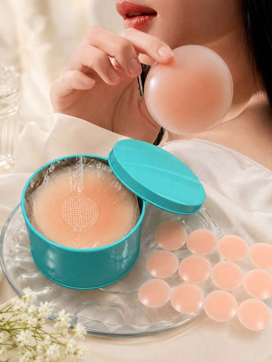 12/2 Pairs Reusable Invisible Nipple Covers, Seamless Non-Slip, Suitable For Various Occasions, Invisible Bra For Wedding Dresses, Strapless Dresses, Party Evening Gowns