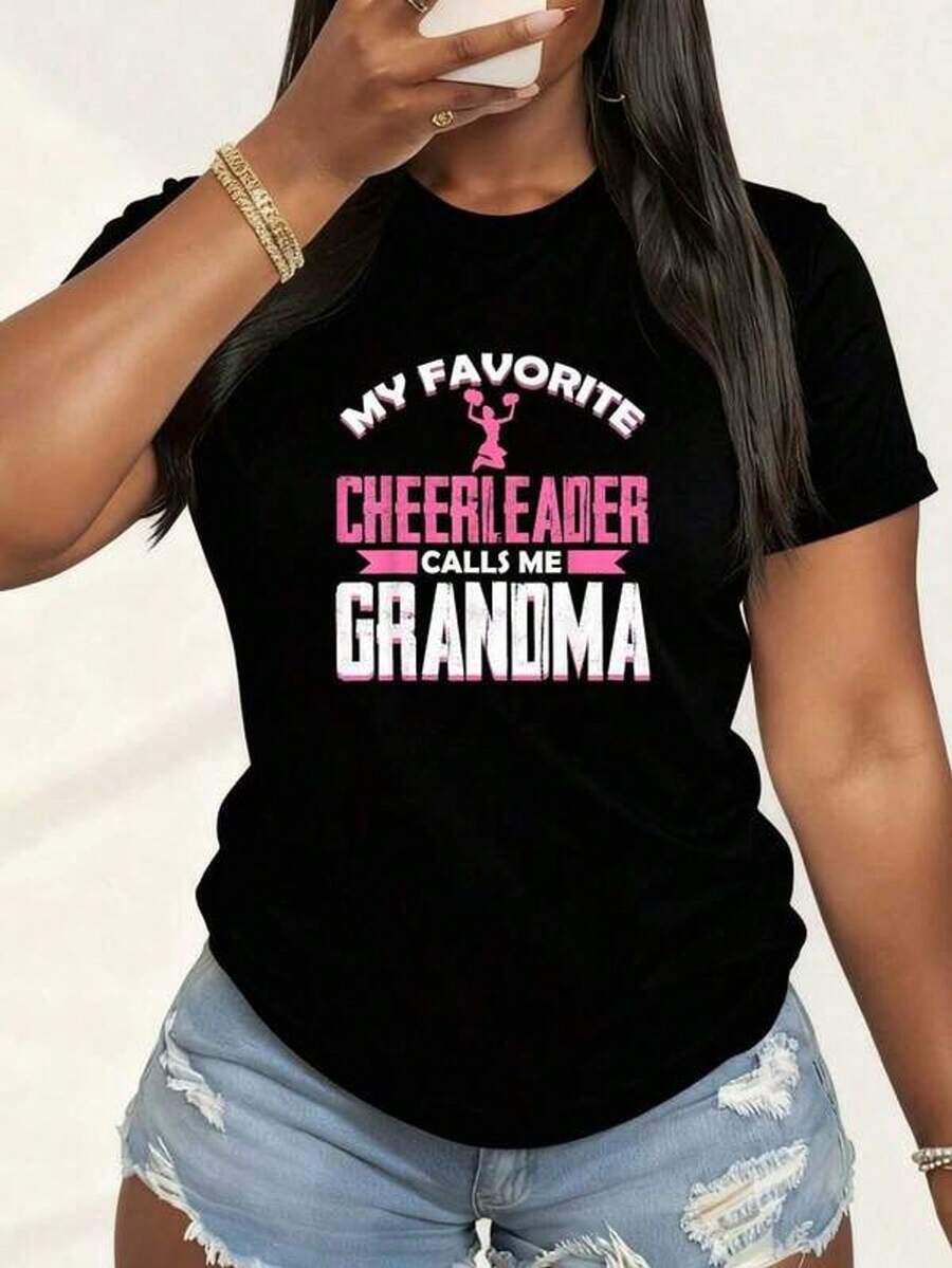 Playera bandera de México para mujerMy-Favorite-Cheerleader-Calls-Me-Grandma-Cute-Cheer-Grandma-T-Shirt