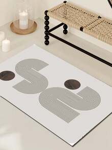 1 pieza Alfombra decorativa grande de estilo minimalista para interiores, alfombra de material de cachemira sintética, alfombra para sala de estar, alfombra para sofá, alfombra para dormitorio, alfombra antideslizante para al lado de la cama, tapete antideslizante para piso de habitación, alfombra para comedor y cocina, almohadilla para silla de oficina, tapete para entrada, tapete para picnic al aire libre, alfombra suave para gateo de bebé, manta para camping al aire libre - Multicolor-1 - Ver 17