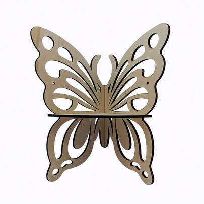 Hollow Wooden Butterfly Crystal Storage Rack, Minimalist Decor For Home And Hotel