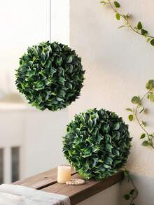 1/3pcs Artificial Grass Ball, PE Material, 28cm (11 Inches) Diameter. Ideal For Wedding Decorations, Office/Living Room/Bedroom/Dining Room Decor, Party/Wedding/Garden Decorations, Home Decor, Party Events/School Dormitory Decorations, Easter Decorations, Spring/Summer Decor, And Home Accents. - Green - View 7