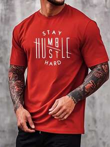 Men's T-Shirt, Classic Graphic Tee, Soft And Comfortable Men's T-Shirts, Script Logo, 180g, 100% Cotton. Suitable As A Gift. Women's T-Shirt. Elegant Blouses. Boho Chic. Soft, Breathable, And Comfortable Women's Top, Ideal For Spring, Summer, And Autumn, Perfect For Vacations, Travel, And Everyday Wear. - 紅色 - 查看 5