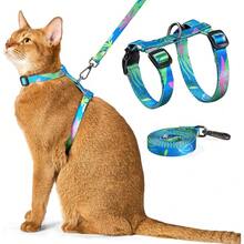 Adjustable Escape-Proof Cat Vest Harness And Leash Set, Soft And Comfortable, Lightweight And Easy To Use, Suitable For Small/Medium/Large Cats - Multicolor - View 14