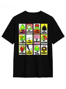 -Shirt Tois 3-90s EGB - Collectible 90s Retro Nostalgic T-Shirt With EGB Geometric Print, Soft And Comfortable, Casual Wear, Machine Washable, Loose And Comfortable Unisex T-Shirt - Back - View 1