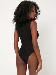 Body tank de cuello redondo - Negro - Ver 2