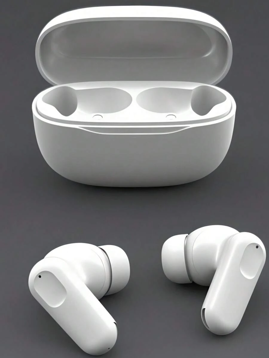 True Wireless Bluetooth Earbuds With Built-In Microphone For Clear Calls, Long Battery Life, Sweat-Resistant Design, Compatible With IOS And Android Devices, Suitable For Fitness, Running And Daily Use - White - View 1