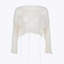 Plus Size Sweaters - Milky White - View 1
