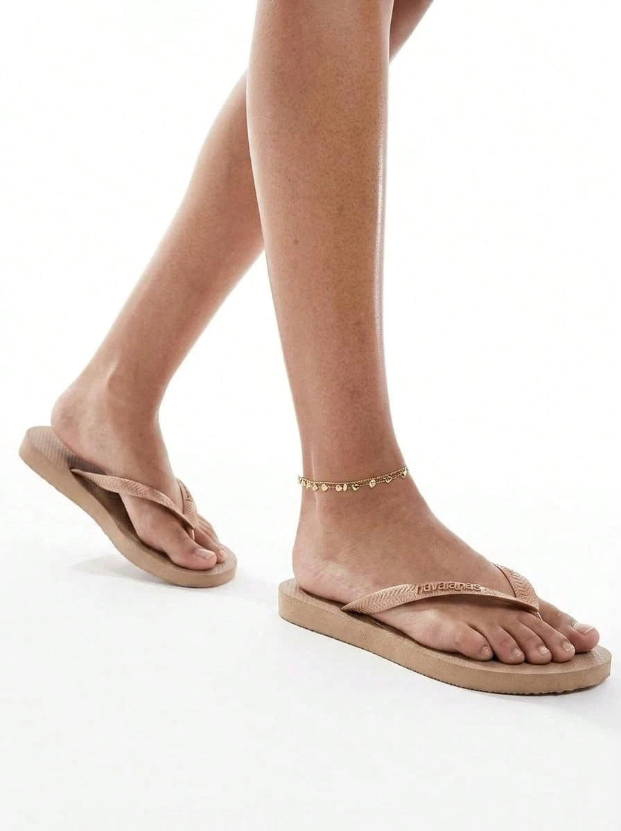Havaianas Top Tiras 女士人字拖 玫瑰金 4137428-3581 - 金色 - 查看 1