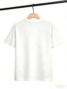 Women's Cotton T-Shirt With Wildflower Embroidery, Casual Floral Print Top For Summer, Short Sleeve Round Neck T-Shirt For Everyday Wear, Elegant Blouses For Ladies. - 白色 - 查看 2