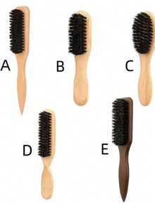1 pièce Brosse à cheveux en poils de sanglier et manche en bambou naturel, convient à tous les types de cheveux, peut créer des coiffures lisses, réduire les frisottis, augmenter l'éclat des cheveux, protéger la surface des cheveux, fabriquée avec des soies de bambou de haute qualité, sans parfum, bien conçue, choix idéal pour la rentrée scolaire et les vacances. - Multicolore - Voir 11