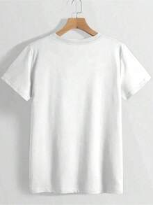 Lauryn Hill Tribute Graphic Tee Casual T-Shirt, Casual Print, Comfortable And Versatile, Pure Cotton Printed T-Shirt With Letter Pattern, 100% Cotton, Durable - 白色 - 查看 2