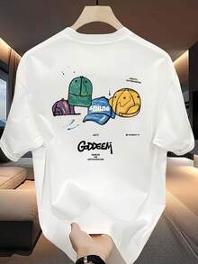 Nueva camiseta de manga corta para mujer de 180 g,% algodón - Camiseta casual versátil con estampado de verano para hombre - Camiseta con estampado de verano para parejas - Unisex - Regalo para vacaciones - Blanco - Ver 11