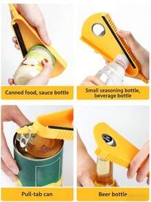 1pc Multi-Function Twist Cap Opener, Non-Slip Effortless Lid Remover, Kitchen Gadget, Can Opener, Bottle Cap Opener, Suitable For Kitchen Tools - View 4