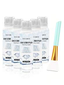 Băng keo dán tranh đính đá 200ml kèm cọ, keo dán tranh đính đá 5D, chất bịt kín lâu bền và tạo hiệu ứng bóng, thích hợp cho tranh đính đá và tranh ghép hình. - Bộ - Xem 1