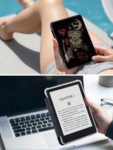 Black Cat Crow Pattern Tablet Computer Case Is Compatible With Ipad Air 8 (M4) 2026 (11-Inch) / 2026 (13-Inch), 9.7/10.2/10.5/10.9/12.9/Pro 11/A16, 10th Generation, For Kindle Paperwhite 12th Gen 2024, Kindle (11th Generation - 2024 Release), Soft Anti-Drop, Intelligent Sleep-Wake Function, Y-Shaped Folding Tablet Computer Case, Multi-Angle Viewing. - Multicolor - View 9