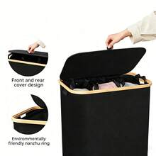 Giỏ đựng quần áo bẩn hai lớp 160L có nắp đậy, kèm 3 túi đựng quần áo, giỏ đựng quần áo bẩn dung tích lớn có nắp đậy, túi bên trong có thể tháo rời, giỏ đựng quần áo bẩn gấp gọn tiết kiệm không gian. - Nhiều màu - Xem 5