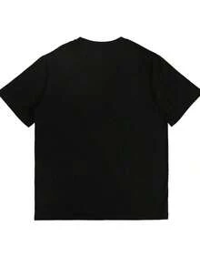 Camiseta de Mujer con Estampado Vintage Western - Algodón Suave y Transpirable, Esencial para Uso Diario y Fiestas Temáticas - Top Blanco con Diseño Nostálgico de Motel - Lavable a Máquina, Esencial para el Día a Día, Atuendo para Fiestas de Verano, Ropa de Verano para Mujer (unisex, pequeña y fresca, sencilla, para adolescentes) - Negro - Ver 2