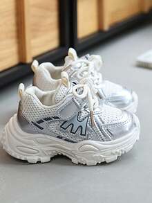 Bộ 3 đôi giày thể thao thoáng khí cho bé trai/bé gái, giày sneaker lưới cho trẻ em, giày thường ngày cho trẻ sơ sinh/trẻ nhỏ, từ 1-12 tuổi, mùa xuân/thu. - Màu Hồng Tươi - Xem 1
