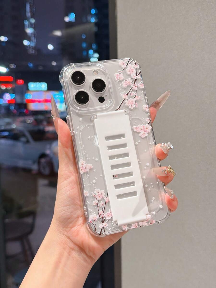 1 ốp lưng điện thoại bằng silicon TPU trong suốt chống sốc, có dây đeo cổ tay tháo rời, họa tiết hoa anh đào in UV, phù hợp với 7/8/7 Plus/8 Plus/X/XS/XR/XS Max/11/11 Pro/11 Pro Max/12/12 Pro/12 Pro Max/12 Mini/13/13 Pro/13 Pro Max/13 Mini/14/14 Pro/14 Pro Max/14 Plus/15/15 Pro/15 Pro Max/15 Plus - Nhiều màu - Xem 1