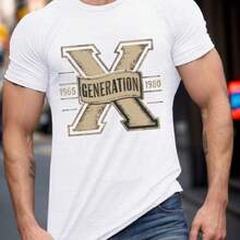 Printed T-Shirt For Men And Women - 白色 - 查看 1