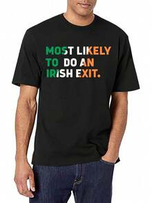 Camiseta de Hombre para el Día de San Patricio ELDPS: Camiseta Irlandesa con Trébol de la Suerte, Camiseta de Manga Corta con Trébol para el Día de San Patricio ZZLW - Blanco - Ver 4