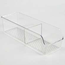 Transparent Refrigerator Storage Basket, Divided Storage Box Suitable For Tea Bags, Cosmetics, Remote Controls, Household Desktop Organizer Box - Multicolor - View 11