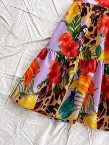 Vestido corto con estampado de limones coloridos para mujeres en vacaciones de primavera, outfit de San Valentín, atuendos de verano, vestido de cumpleaños - Multicolor 6 - Ver 6