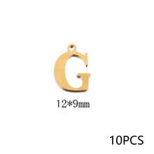 10Pcs 304 Stainless Steel 18K Gold Plated Letter Charms, Alphabet Initial Pendants For DIY Jewelry Making - Pendants - View 17