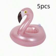 1/5/11pcs Pool Float, Flamingo Inflatable Drink Holder Wholesale, Flamingo Float, Inflatable Cup Holder And Flamingo Cup Holder. Perfect For Hawaiian Theme Party, Birthday, Wedding, Beach And Pool Party Decoration. - Multicolor - View 13