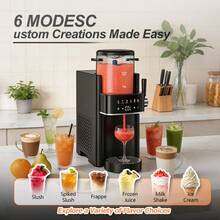 Smart Slushie Machine,Ice Cream Maker, 1.18L Frozen Drink Maker With Touch Screen, Rapid Chill & Temperature Control, No Ice Needed Margarita & Cocktail Machine, Fast Freeze Smoothie & Milkshake Maker For Party & Kitchen, Easy To Clean, Black - US A Type Plug(110-127V) - View 6