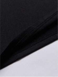 AnChiStreetwear - Camiseta de manga corta casual con estampado gráfico de amuleto de ala minimalista para hombres de talla grande, adecuada para ropa urbana, actividades al aire libre y uso diario - Negro - Ver 4