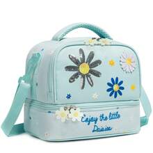 1 buah Tas Selempang Anak Perempuan Lucu dengan Dua Kompartemen dan Tali Bahu yang Dapat Diatur, Motif Hewan, untuk Kembali ke Sekolah - Roti gulung dua lapis - View 10