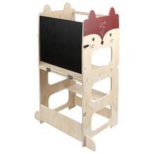 Rutschfeste Lernstühle, Kinderhocker,Mit Maltafel,Für 2bis 6Jährige - Fuchs - Übersicht 3