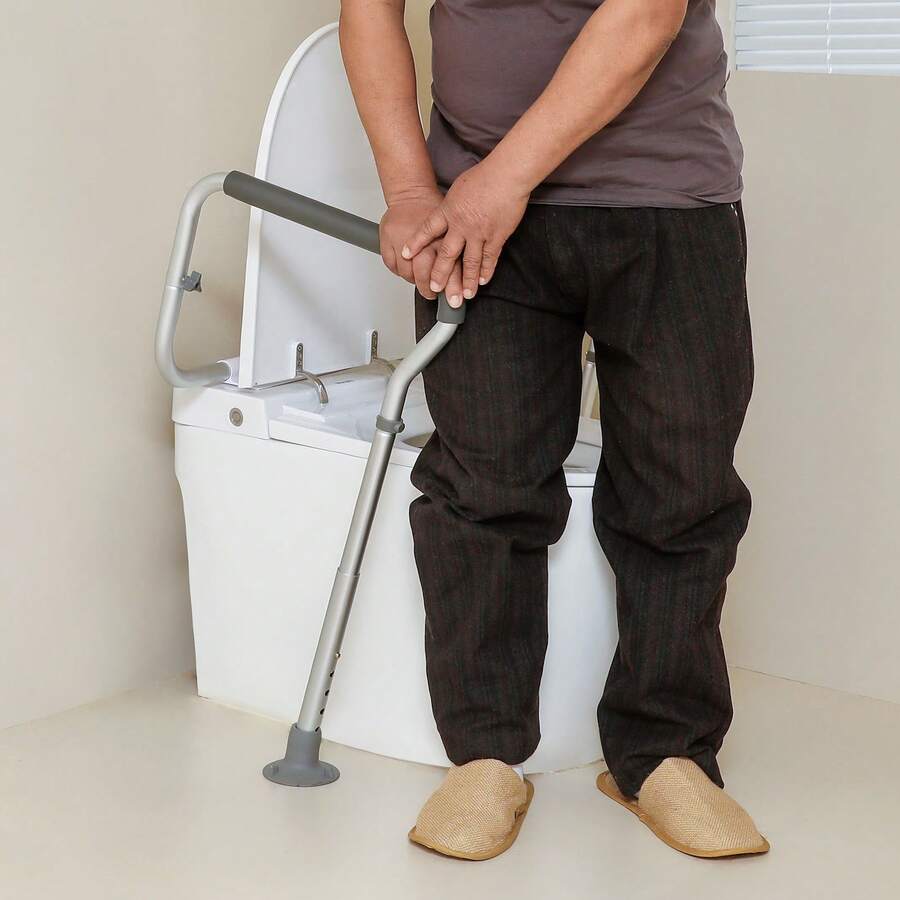 VEVOR Toilet Safety Rail, Bathroom Toilet Seat Frame, Adjustable Width & Height Fit Most Toilets, Supports 136 Kg, Toilet Handles Grab Bars With Padded Armrests For Handicap, Disabled, Seniors - 2-Leg - 查看 1