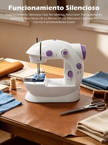 Portable Electric Sewing Machine Plus Sewing Kit And Pedal - White - View 7